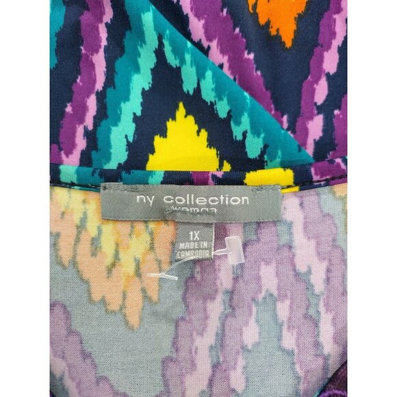 Ny Collection Women's Purple Gem Embellished V-Neck Sleeveless Maxi Dress, 1X. - Picture 4 of 8